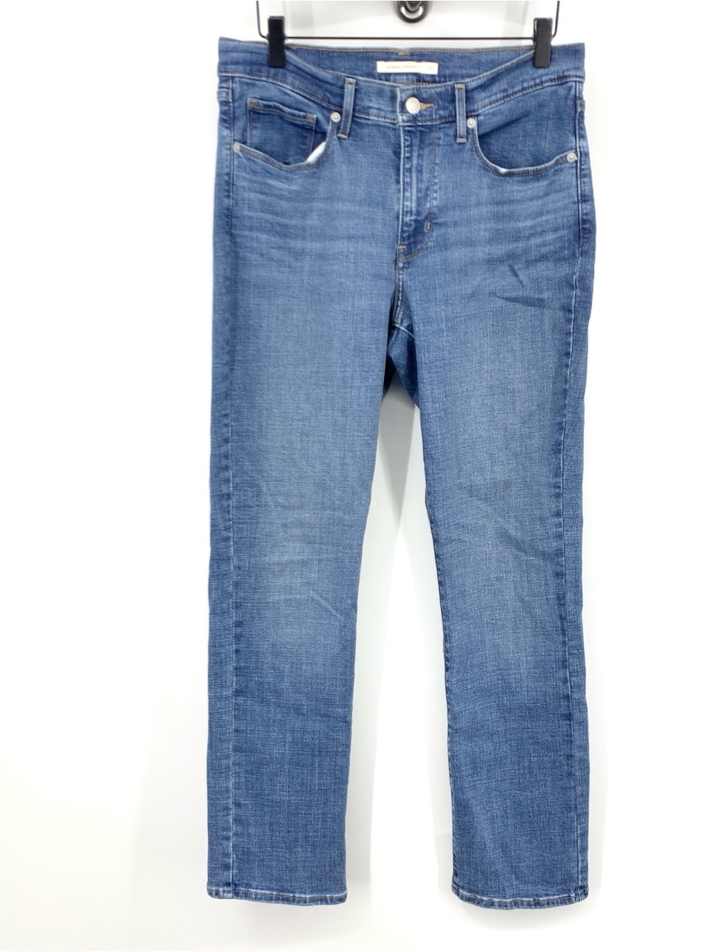 Levis Women Size 30 10 Jeans Light Wash Pants Classic Straight Stretch Mid Rise